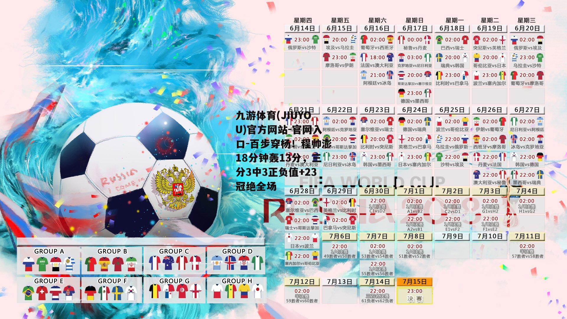 百步穿杨！程帅澎18分钟轰13分，三分3中3正负值+23冠绝全场